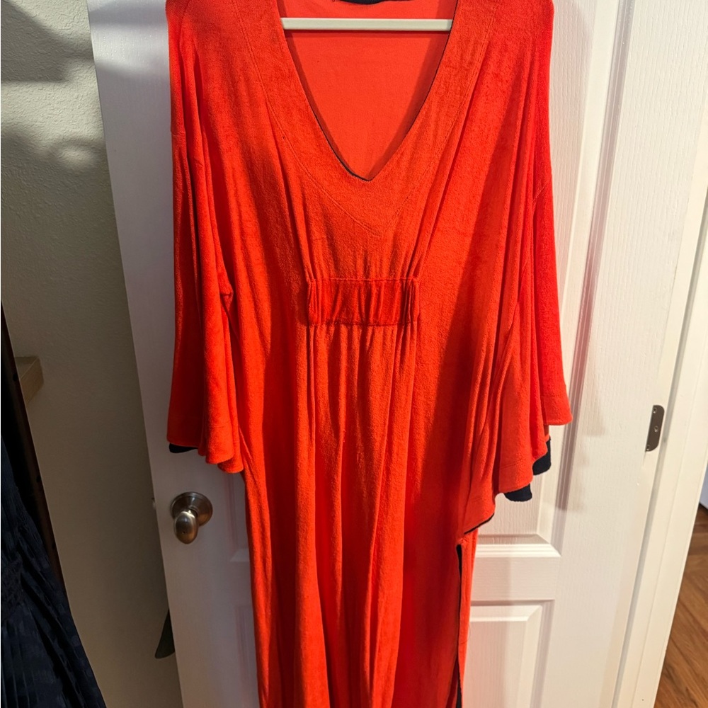 Elegant Orange Maxi Dress